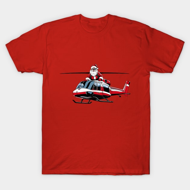 Santa on a Chopper T-Shirt by rturnbow